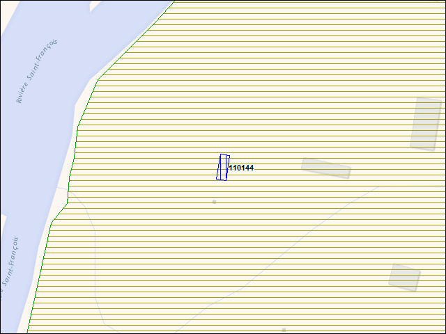 A map of the area immediately surrounding building number 110144