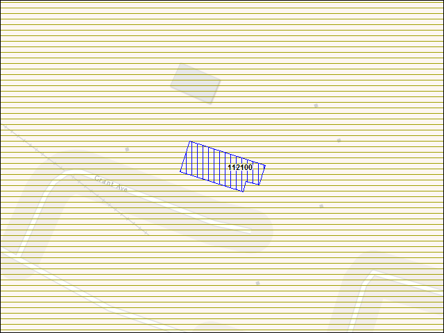 A map of the area immediately surrounding building number 112100