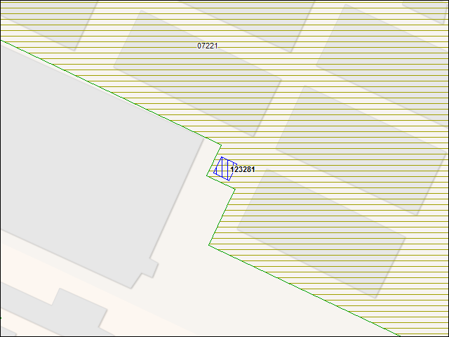 A map of the area immediately surrounding building number 123281