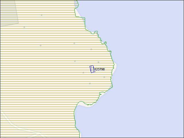 A map of the area immediately surrounding building number 123798