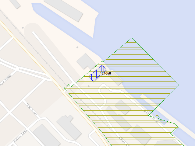 A map of the area immediately surrounding building number 124058