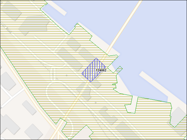 A map of the area immediately surrounding building number 124062