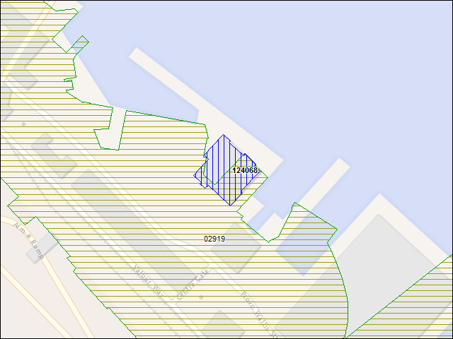 A map of the area immediately surrounding building number 124068