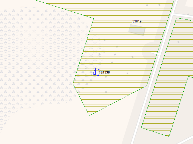 A map of the area immediately surrounding building number 124338