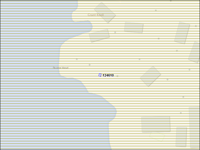 A map of the area immediately surrounding building number 124610