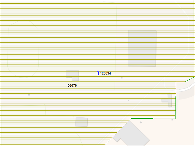 A map of the area immediately surrounding building number 126834