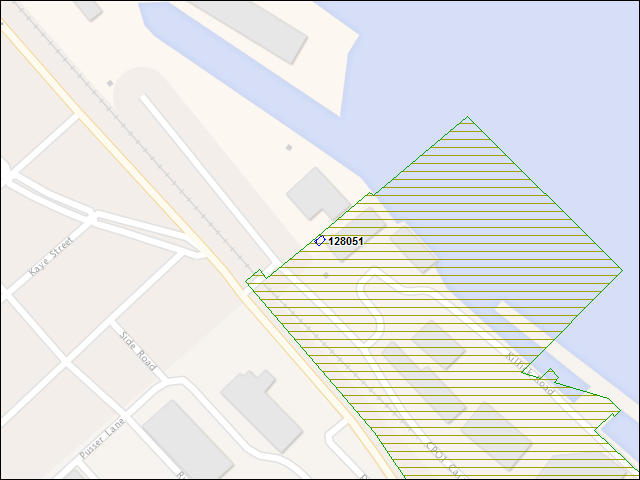 A map of the area immediately surrounding building number 128051