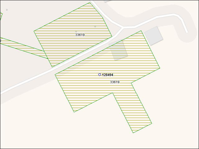 A map of the area immediately surrounding building number 128494