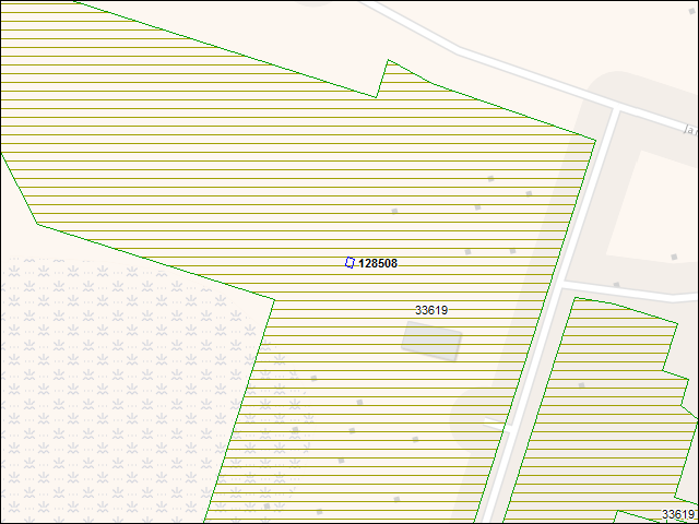 A map of the area immediately surrounding building number 128508