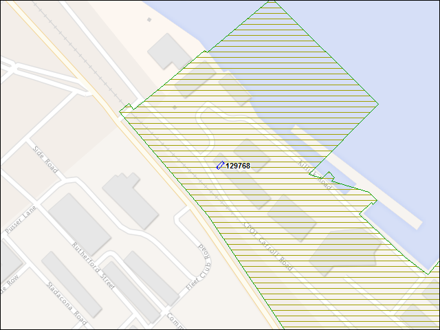 A map of the area immediately surrounding building number 129768