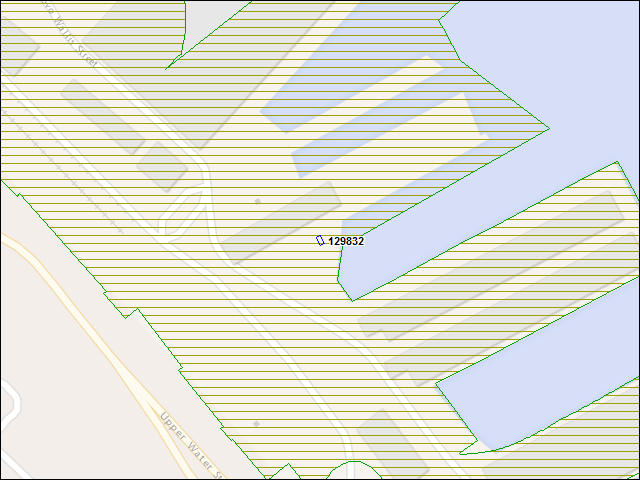 A map of the area immediately surrounding building number 129832