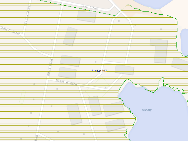 A map of the area immediately surrounding building number 131367