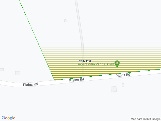 A map of the area immediately surrounding building number 131498