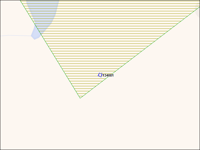 A map of the area immediately surrounding building number 134081