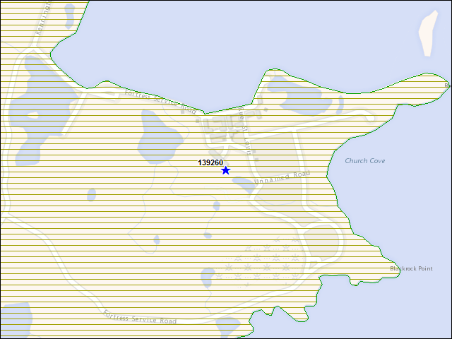 A map of the area immediately surrounding building number 139260