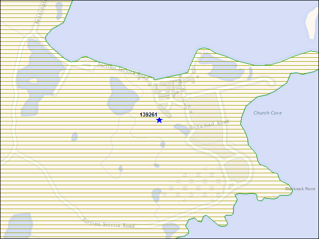 A map of the area immediately surrounding building number 139261