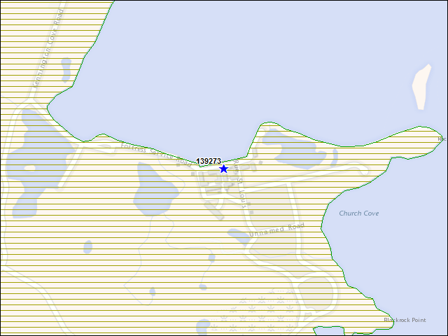 A map of the area immediately surrounding building number 139273