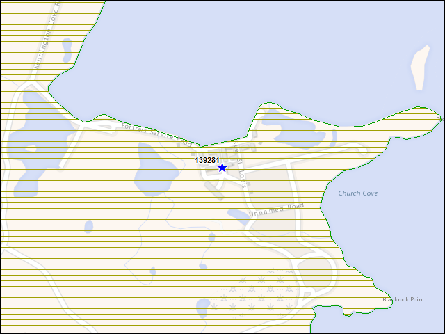 A map of the area immediately surrounding building number 139281