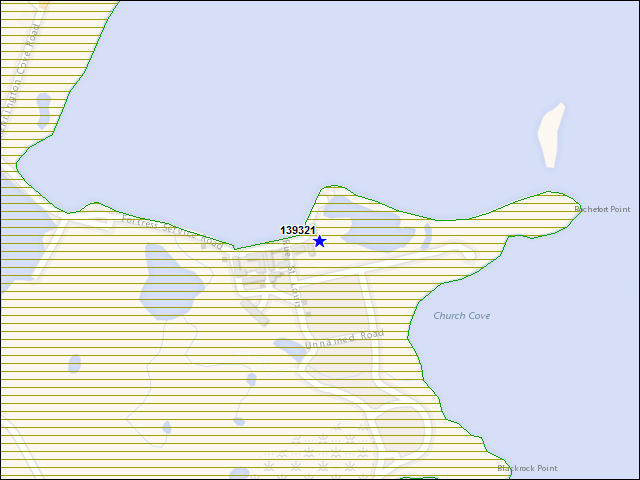 A map of the area immediately surrounding building number 139321