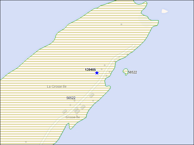 A map of the area immediately surrounding building number 139405