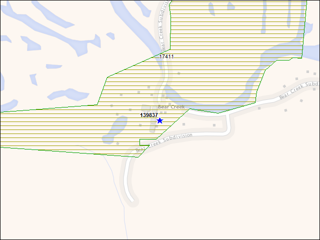 A map of the area immediately surrounding building number 139837