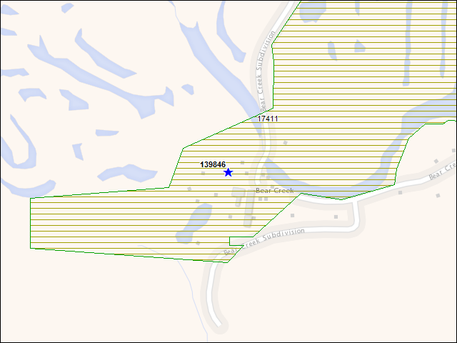 A map of the area immediately surrounding building number 139846