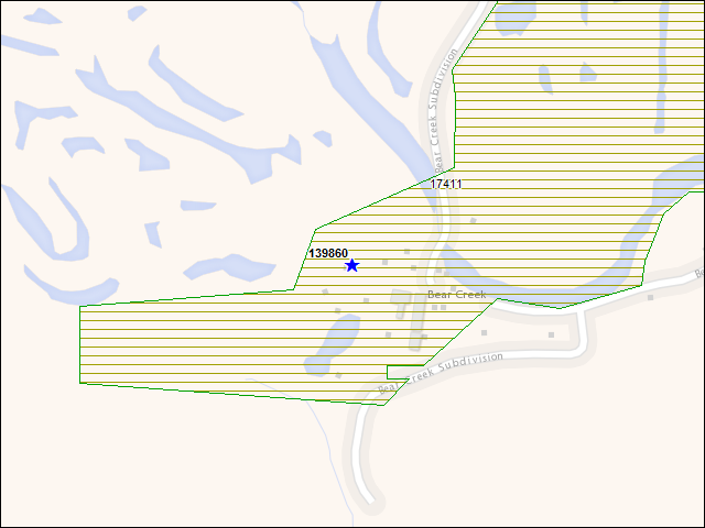 A map of the area immediately surrounding building number 139860