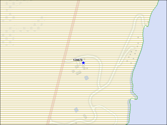 A map of the area immediately surrounding building number 139878