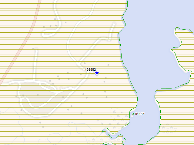 A map of the area immediately surrounding building number 139882