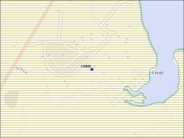 A map of the area immediately surrounding building number 139888