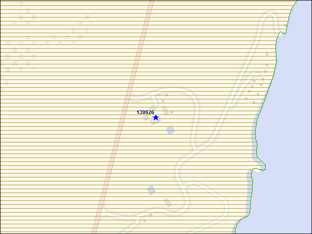 A map of the area immediately surrounding building number 139926