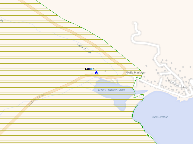 A map of the area immediately surrounding building number 140099