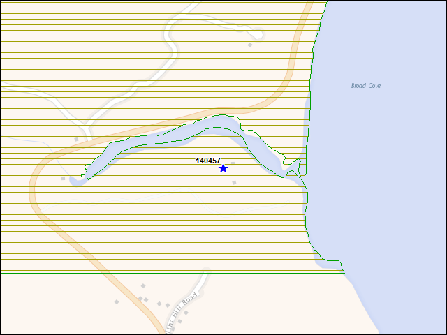 A map of the area immediately surrounding building number 140457