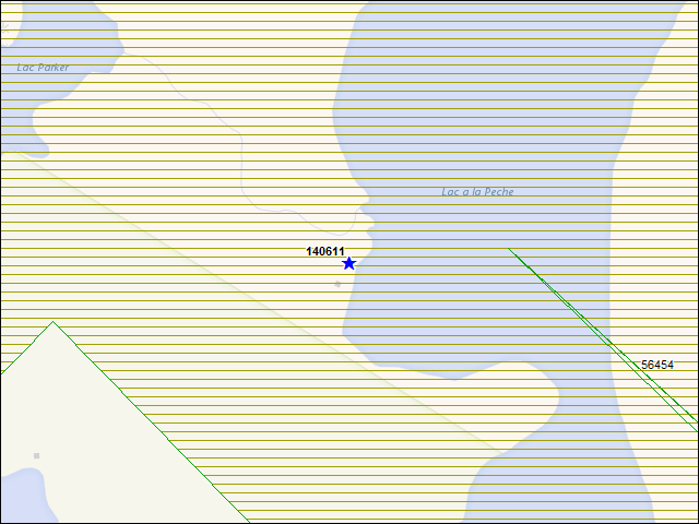 A map of the area immediately surrounding building number 140611