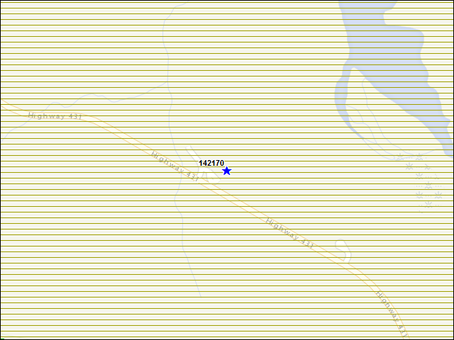 A map of the area immediately surrounding building number 142170