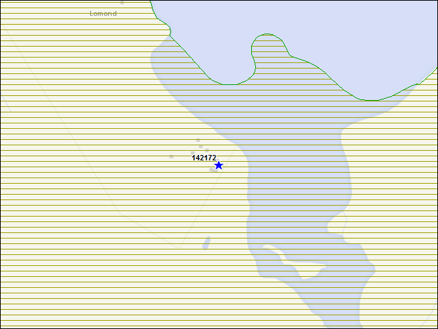 A map of the area immediately surrounding building number 142172