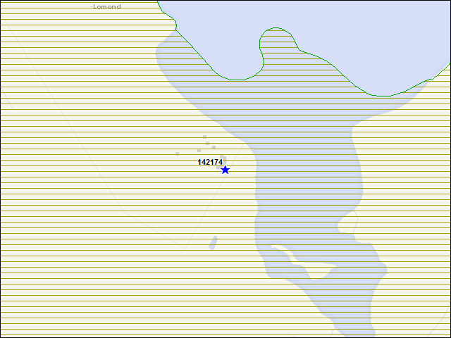 A map of the area immediately surrounding building number 142174