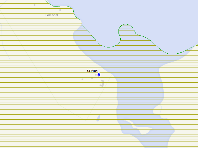 A map of the area immediately surrounding building number 142181