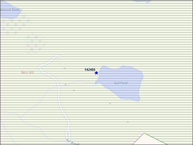 A map of the area immediately surrounding building number 142485