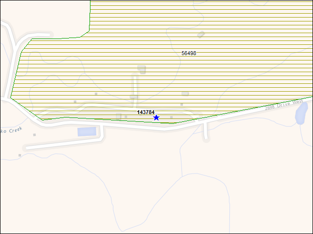 A map of the area immediately surrounding building number 143784