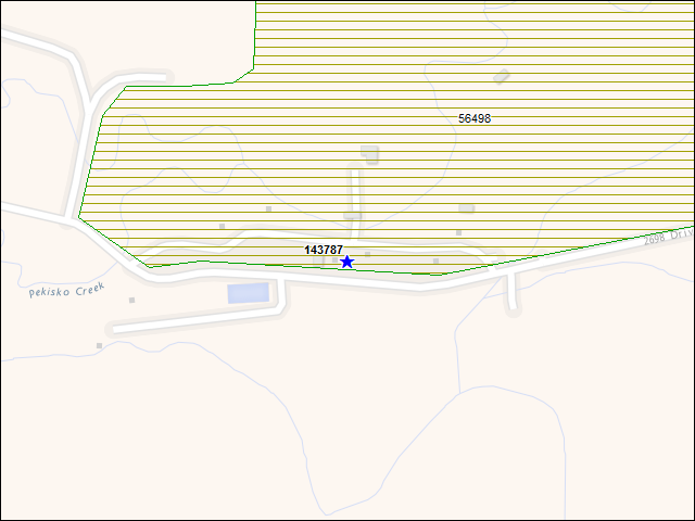 A map of the area immediately surrounding building number 143787