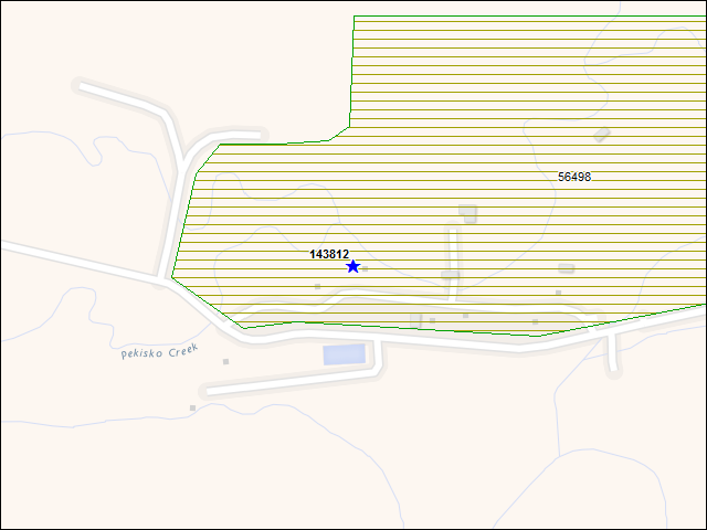 A map of the area immediately surrounding building number 143812