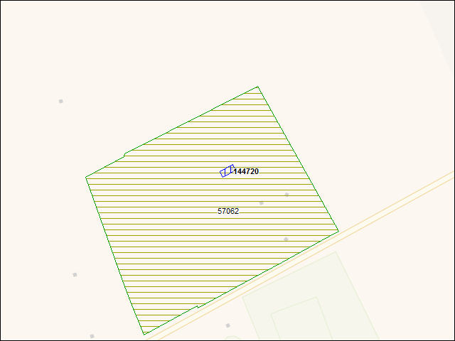 A map of the area immediately surrounding building number 144720