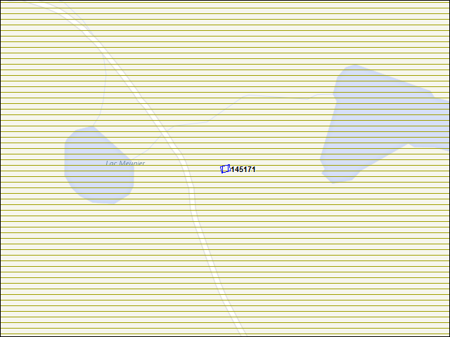 A map of the area immediately surrounding building number 145171