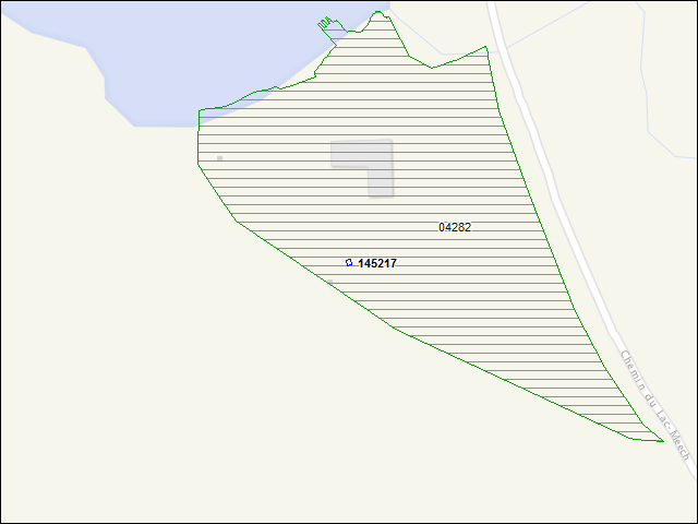 A map of the area immediately surrounding building number 145217