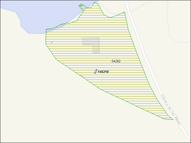 A map of the area immediately surrounding building number 145218