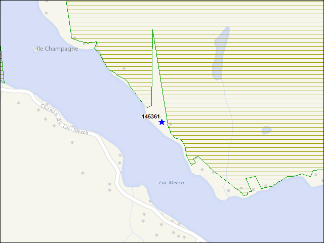 A map of the area immediately surrounding building number 145361