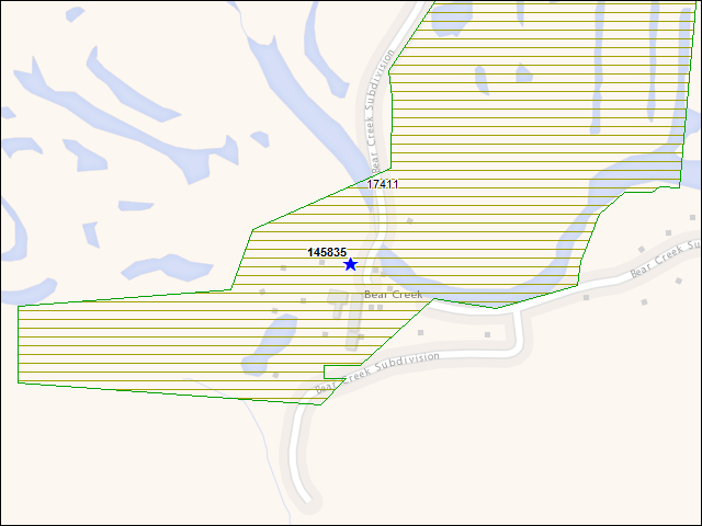 A map of the area immediately surrounding building number 145835