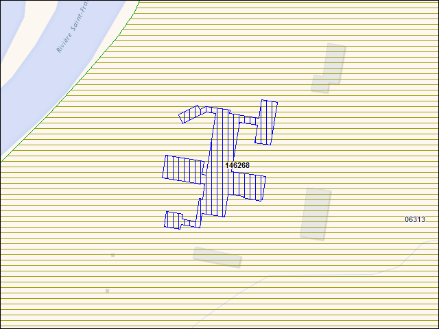 A map of the area immediately surrounding building number 146268