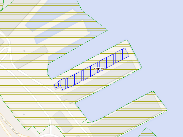 A map of the area immediately surrounding building number 150466